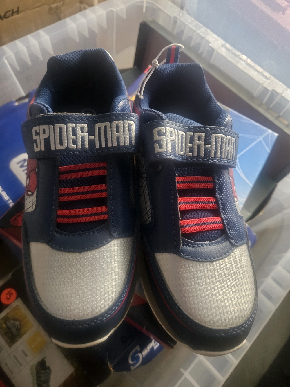 Marvel Spider-Man Navy Blue, White & Red Kids Sneakers